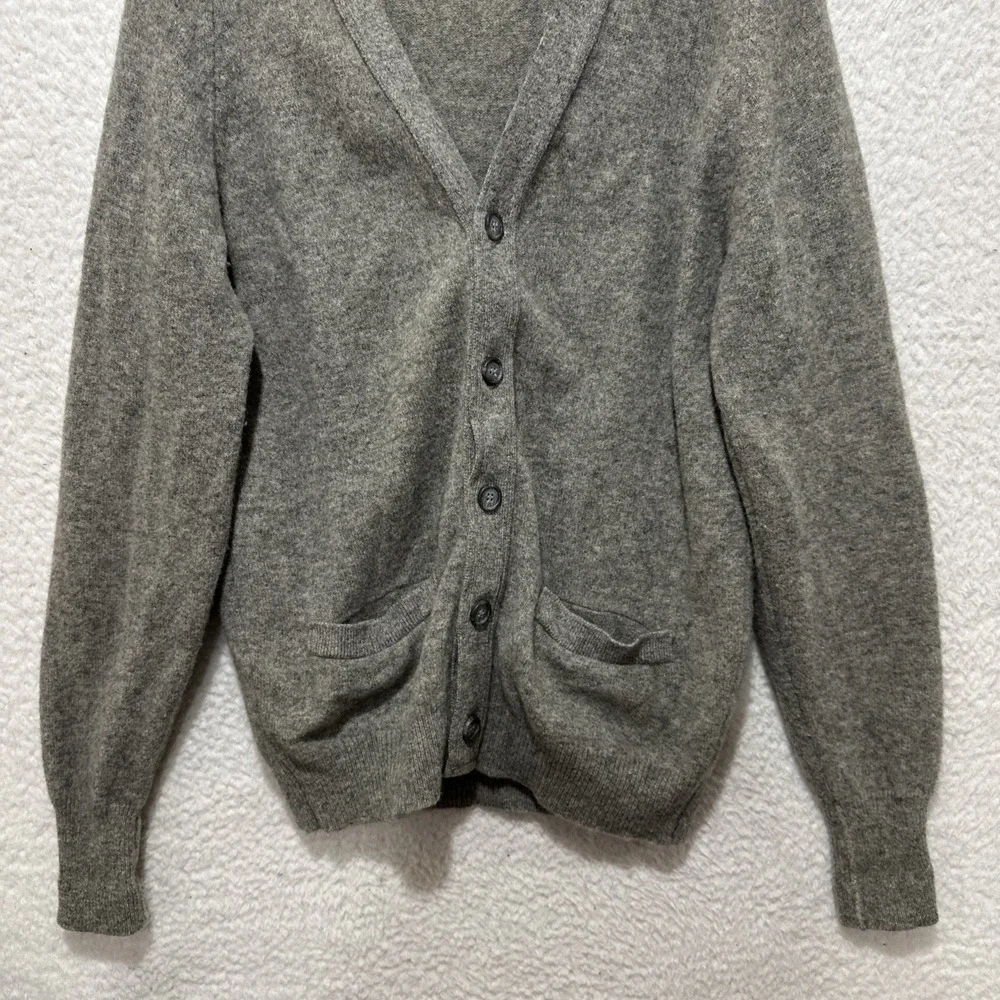 Vintage Marshall Fields Men's Cardigan Size L‎ Gray 100% Lambswool Made In USA